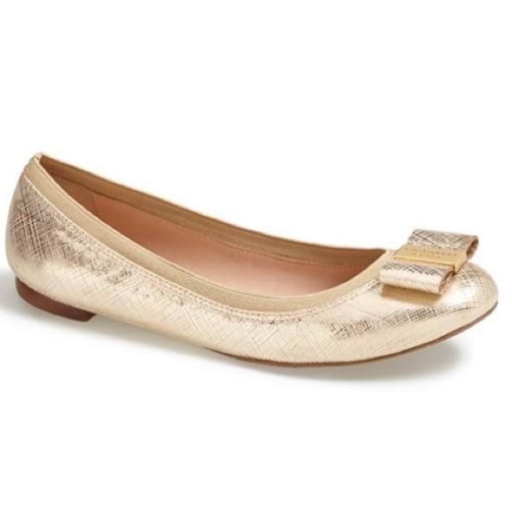Kate Spade gold flats